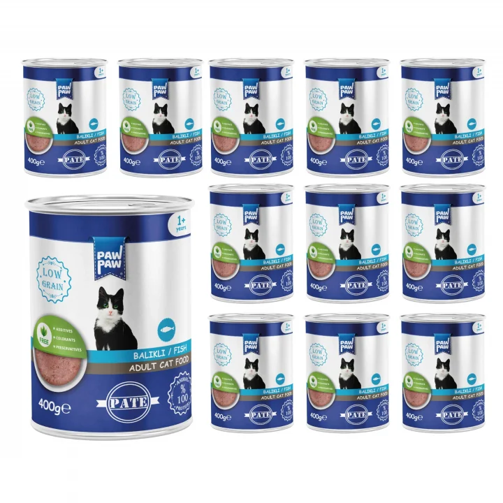 Yetişkin Kedi Balıklı Pate 400 Gr x 12 Adet