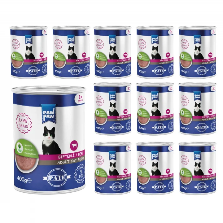Yetişkin Kedi Biftekli Pate 400 Gr x 12 Adet