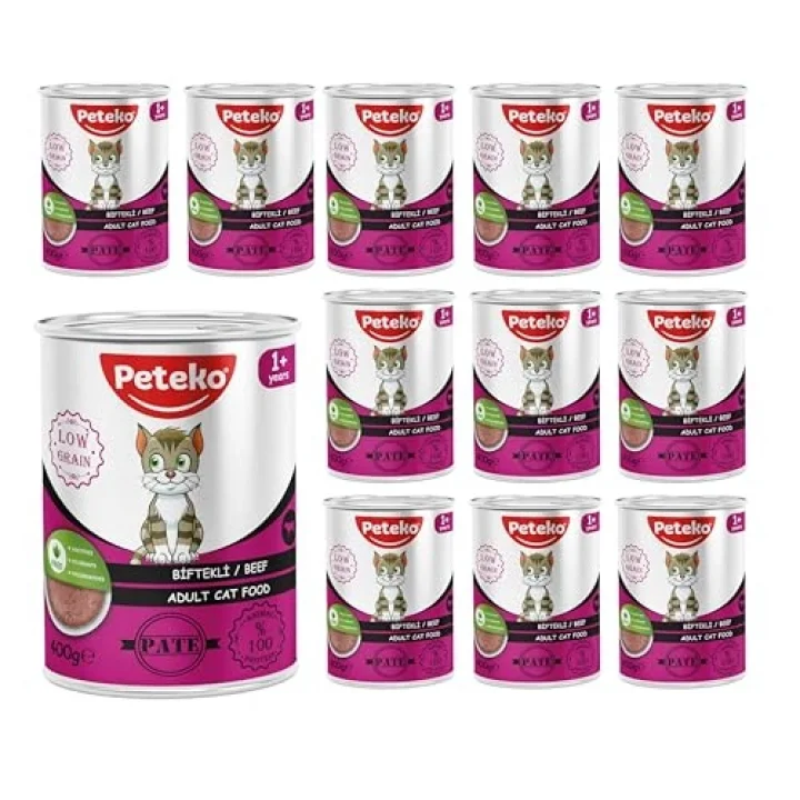 Yetişkin Kedi Biftekli Pate 400 Gr x 12 adet
