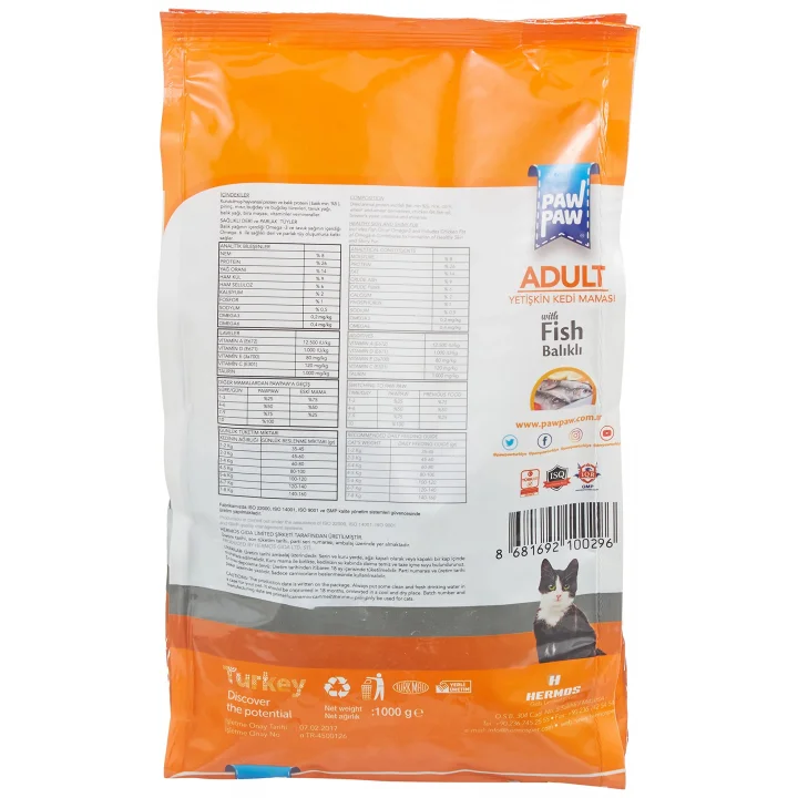 Yetişkin Kedi Maması Balıklı 1 KG