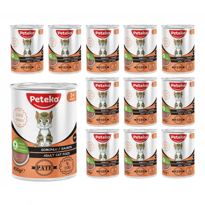 Yetişkin Kedi Somonlu Pate 400 Gr x 12 adet