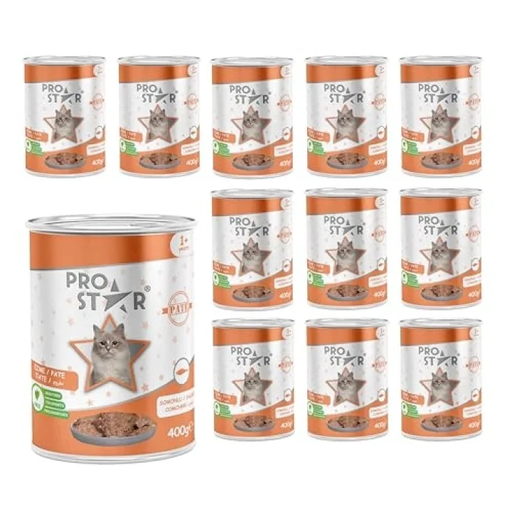 Yetişkin Kedi Somonlu Pate Yaş Mama 400 Gr x 12 adet
