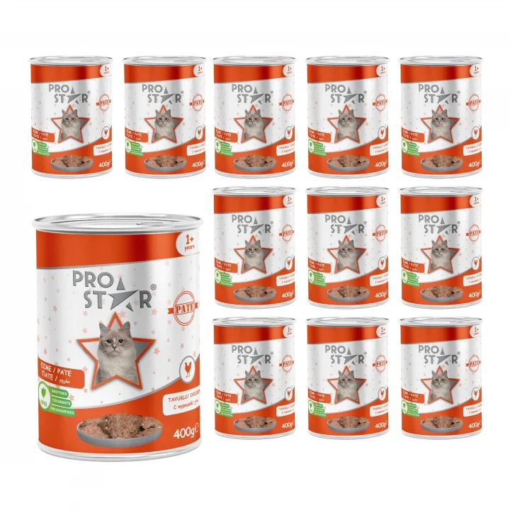Yetişkin Kedi Tavuklu Pate 400 Gr x 12 adet