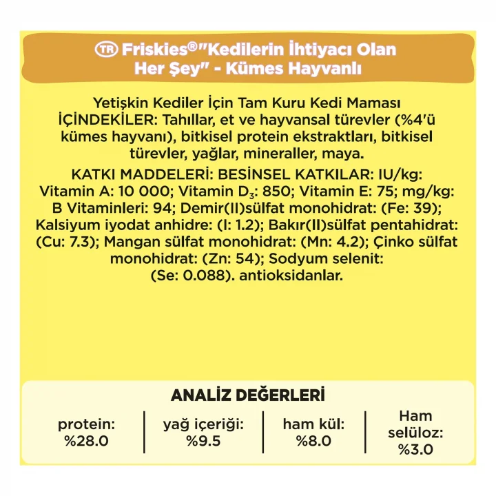Yetişkin Kediler için Kümes Hayvanlı 1,5 Kilogram