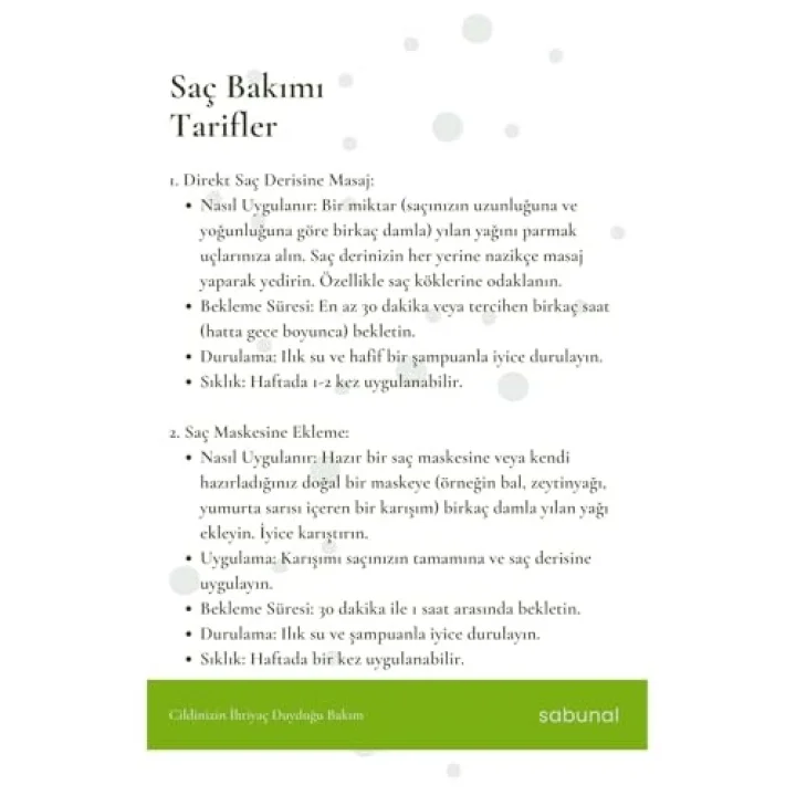 Yılan Yağı 50 ml - Saç Bakımına Uygun Geleneksel Yağ