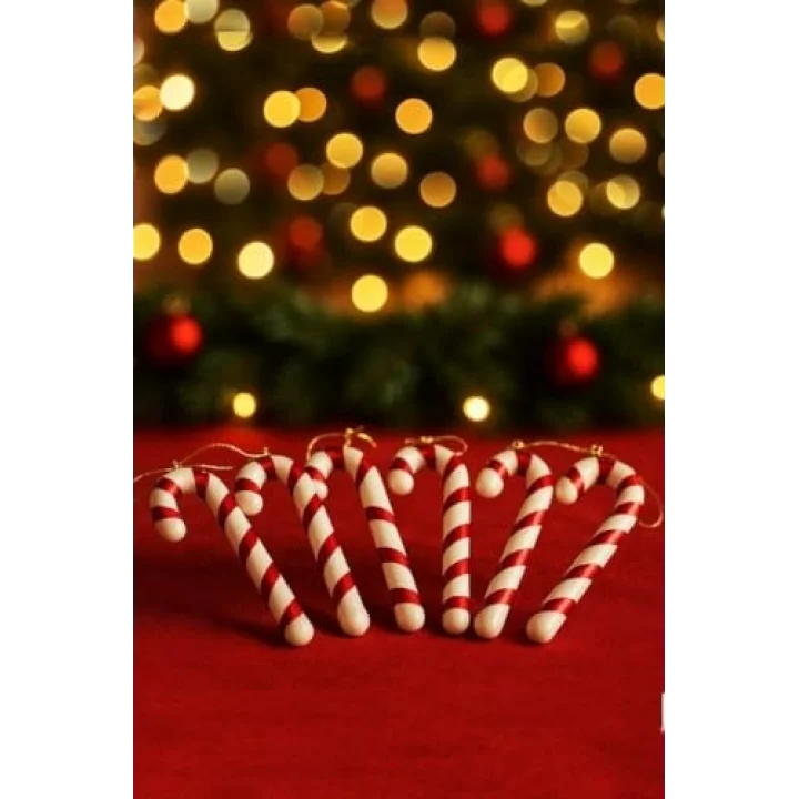 Yılbaşı Ağacı Süsü Noel Gold Şekerleri Yılbaşı Temalı Hediyeler Noel Süsü 6 Adet