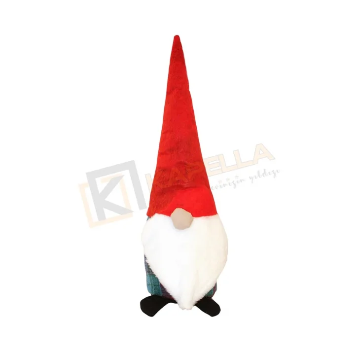 YILBAŞI NOEL BABA DEKORATİF BİBLO MAVİ YEŞİL BORDO EKOSE