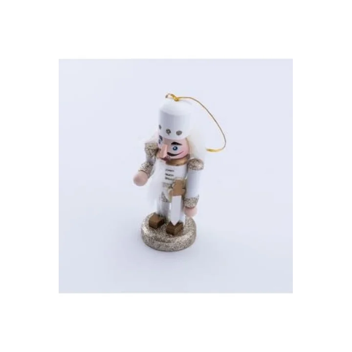 Yılbaşı Süsü Kurşun Asker Seti, 10 Cm, Beyaz 4 Adet