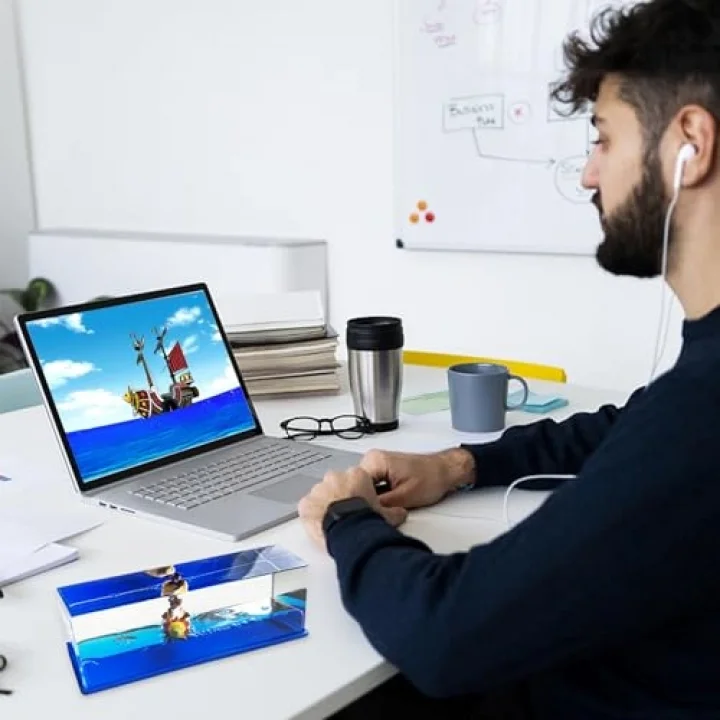 Yolcu gemisi One Piece Fluid Drift şişe Thousand Sunny Ship Fluid Drift Bottle, tek kutuda batmayan tekne, korsan gemi dekorasyonu, ev, araba, vitrinler, masa dekorasyonu için bir gemi