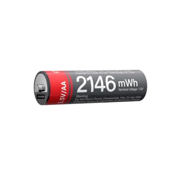 YP88 4 Adet Şarj Edilebilir Yüksek Verimli 1430 mAh 1.5V AA Pil - Siyah