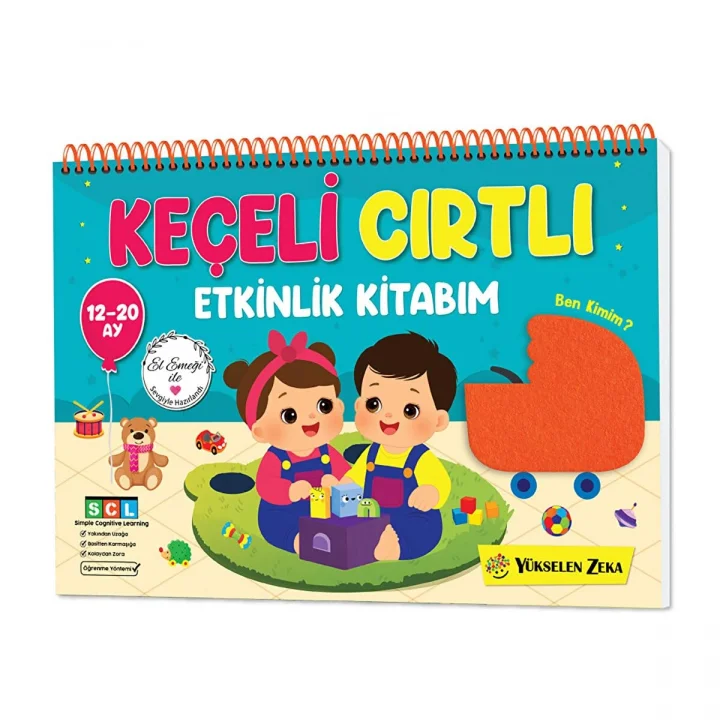 Yükselen Zeka 12-20 Ay İlk Cırt Cırtlı Keçeli Etkinlik Kitabım