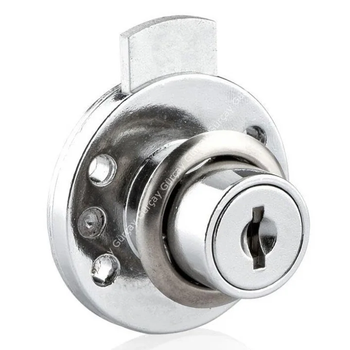 Yuvarlak Çekmece Kapak Kilidi 16mm