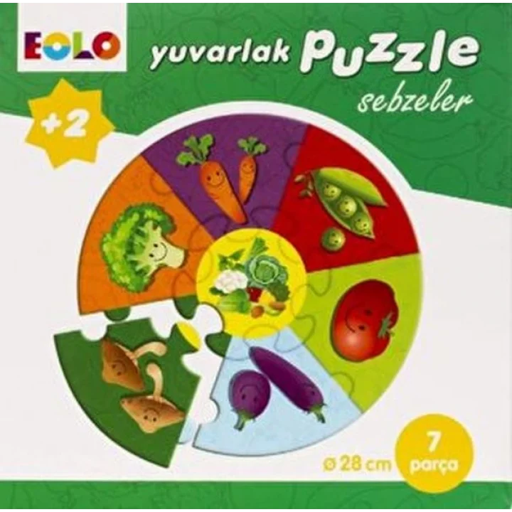 Yuvarlak Puzzle-Sebzeler