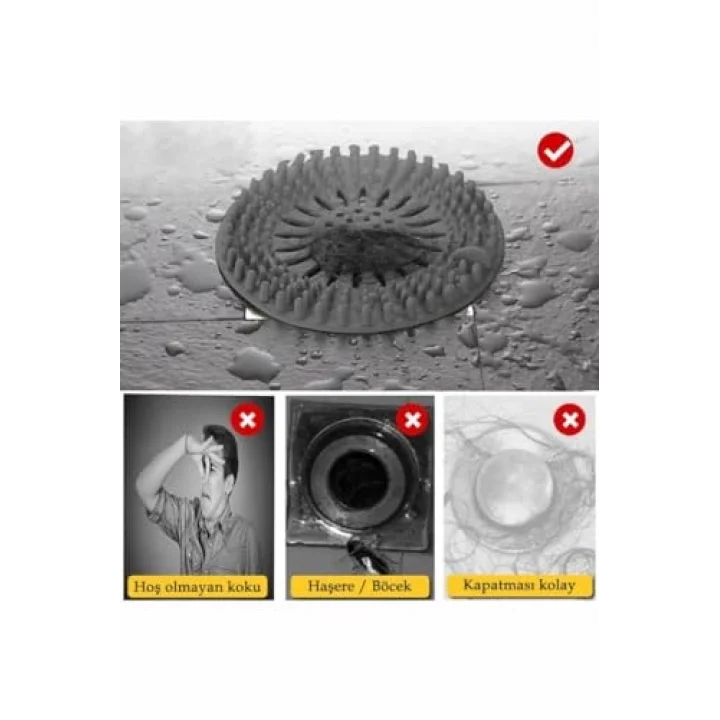 Yuvarlak Silikon Süzgeçli Lavabo Tıpası MIT1068