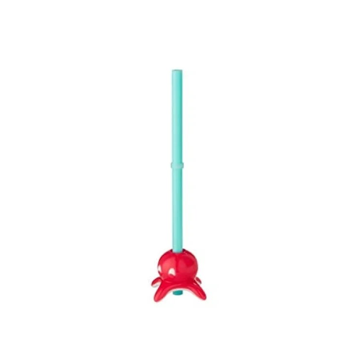 Yüzen Ahtapot Pipetli Tritan Bardak 470 ml, Mavi