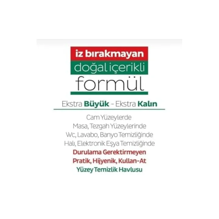 Yüzey Temizlik Havlusu 100adet Beyaz Sabun Sirkeli
