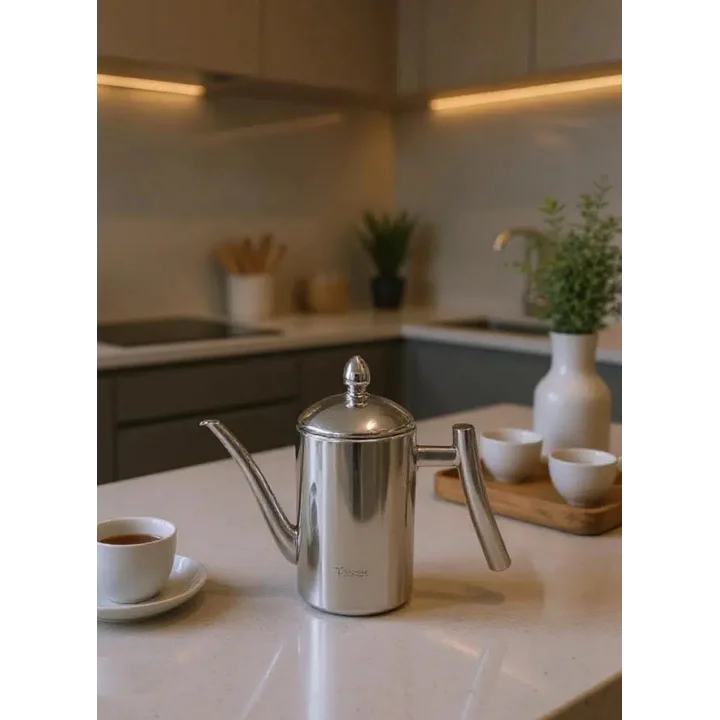 Zed - Çok Amaçlı Çelik Demlik Yağlık Yağdanlık 500ml