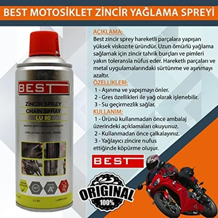 zincir yağı sprey 400ml. lu80