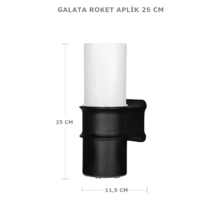 Zita Bahçe Aydınlatması Galata Roket Aplik 25 Cm Bahçe Lambası 220v E27 Ip54