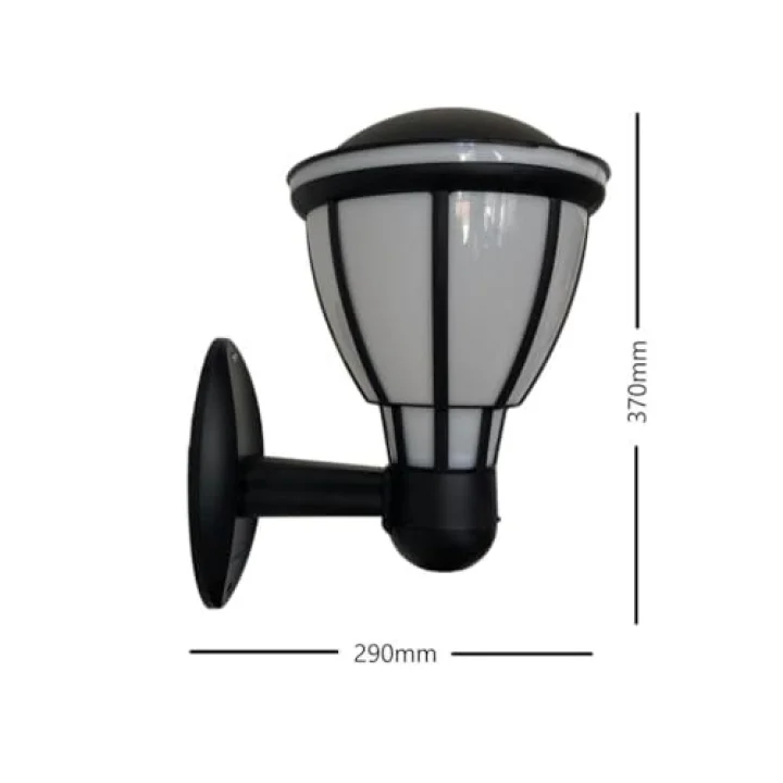 Zita Kupa Bahçe Duvar Apliği 37 cm | E27 Duy | IP54 Dış Mekan Duvar Lambası | UV Protection | Bahçe, Teras, Veranda ve Yürüyüş Yolu (Ampul Hariç)