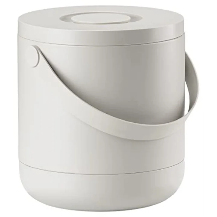 Zone Circular Çöp Kovası, Çap: 31,5 x 31 cm - 15 Litre, Sıcak Gri