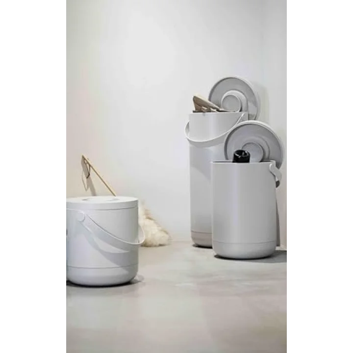 Zone Circular Çöp Kovası, Çap: 31,5 x 31 cm - 15 Litre, Sıcak Gri