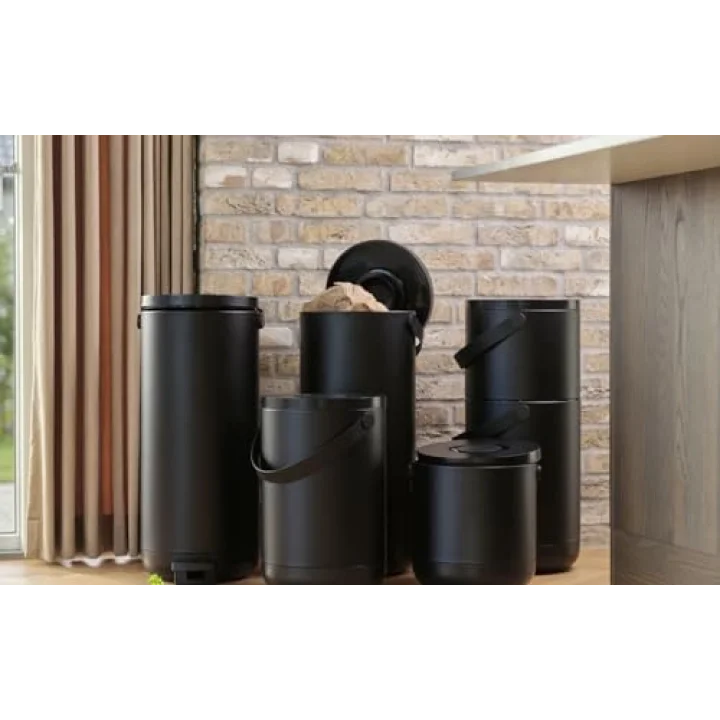 Zone Circular Çöp Kovası, Çap: 31,5 x 31 cm - 15 Litre, Siyah