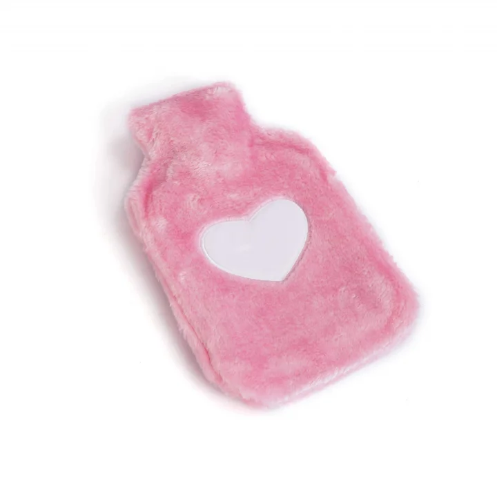 ZY1000-HTP Sıcak Su Torbası Peluş Kalpli, Pembe