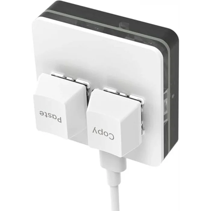2 Tuşlu Makro Mekanik Klavye Programlanabilir Oyun-Muhasebe-Copy-Paste Tuş Usb Renkli Işık Beyaz