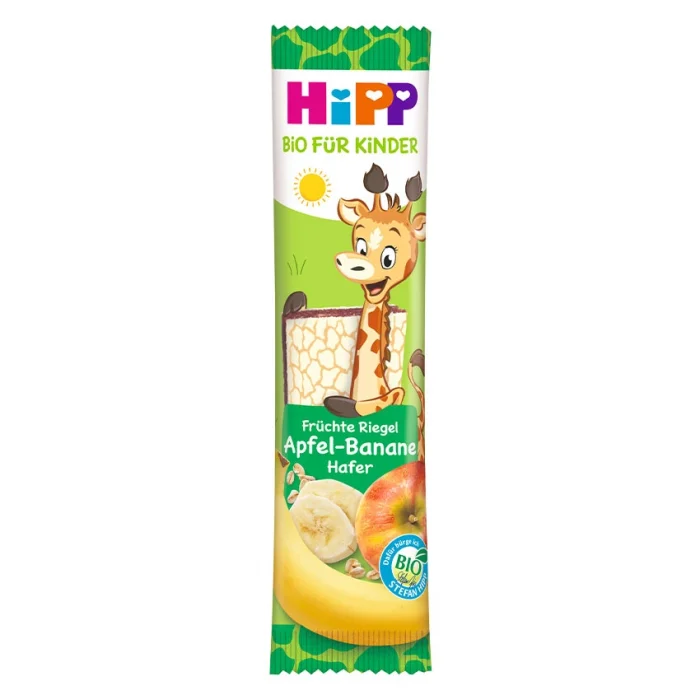 Mey İthalat®   Organik Yulaﬂı Elmalı Muzlu Meyve Barı 23 Gr