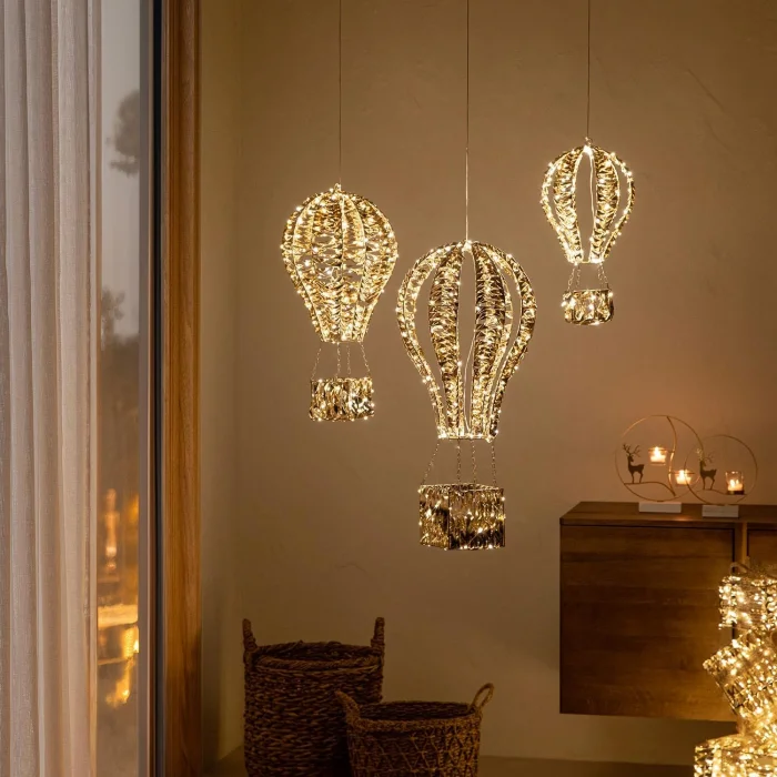 Asu Led Işıklı Balon Dekor 78 cm Altın