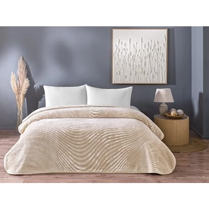 Dune Çift Kişilik Battaniye Bej