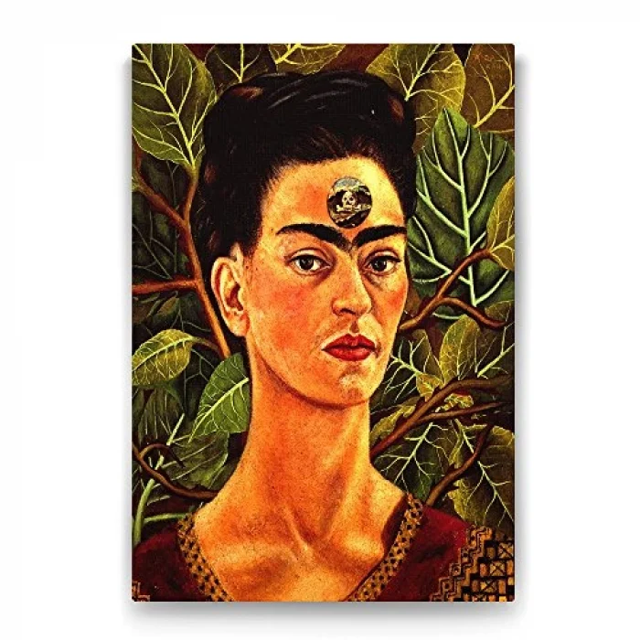 Frida Kahlo - Thinking About Death Tablosu - 60x90cm