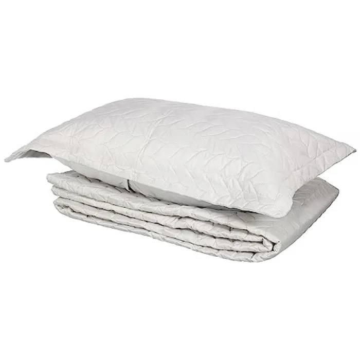 Glory Kendinden Desenli%100 Polyester Yatak Örtüsü Seti, Siyah, Çift Kişilik