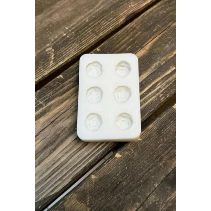 Gül Açmış Altılı Silikon Mum Kalıbı
