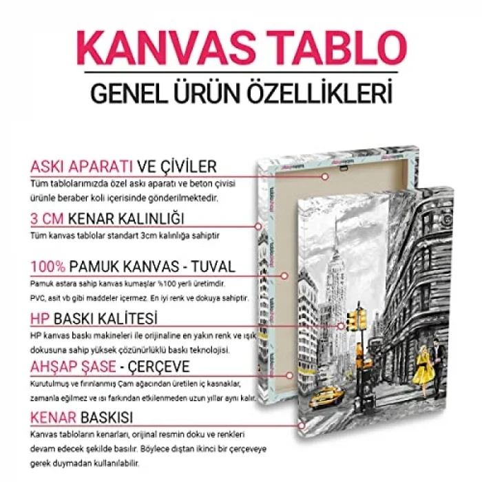 Kardelen Çiçeği Kanvas Tablo 45 x 30