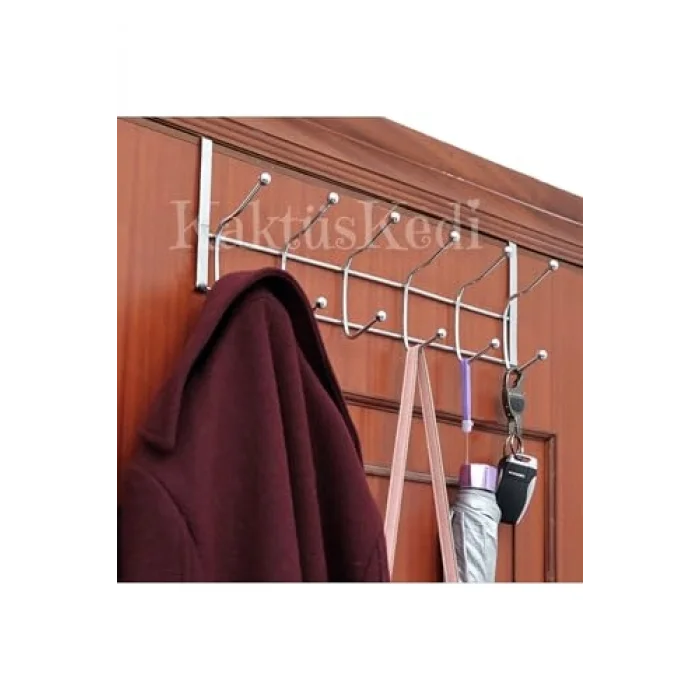 Krom Kapı Arkası Askı 12 Kancalı