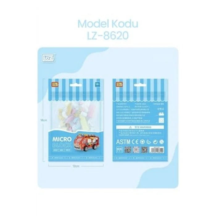 Loz Micro Block 4lü Araç Seti 4 Farklı Model Dekoratif Oyuncak Yapım Seti Yapı Blok Seti