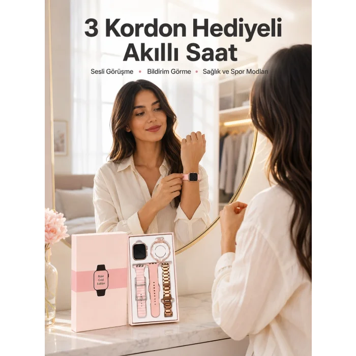 Mey İthalat® Akıllı Saat Bluetooth Bağlantılı Aksesuar Hediyeli GPS Takibi