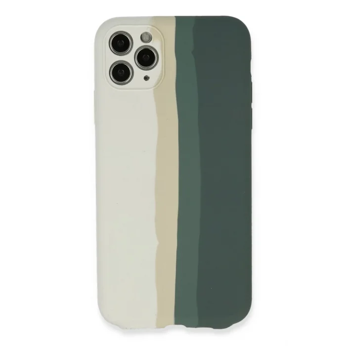 Mey İthalat®   iPhone 11 Pro Kılıf Ebruli Lansman Silikon - Beyaz-Gri