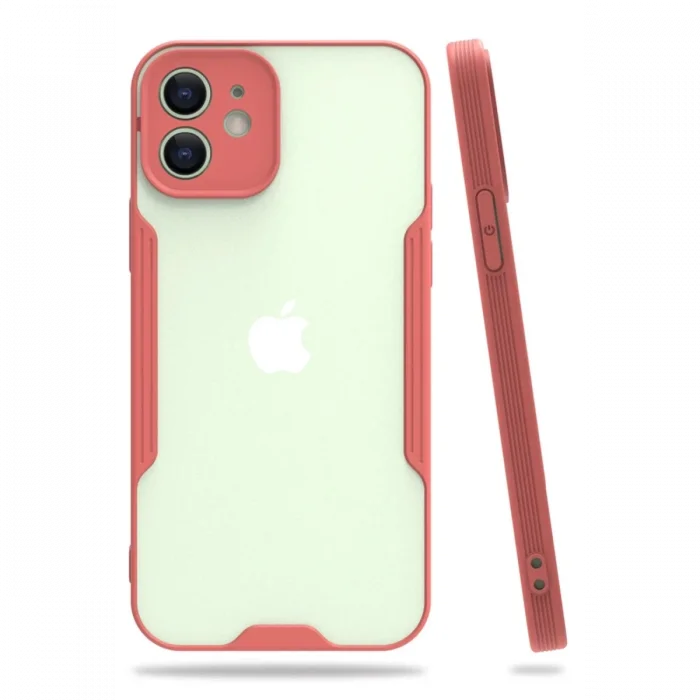Mey İthalat®   iPhone 12 Kılıf Platin Silikon - Pembe