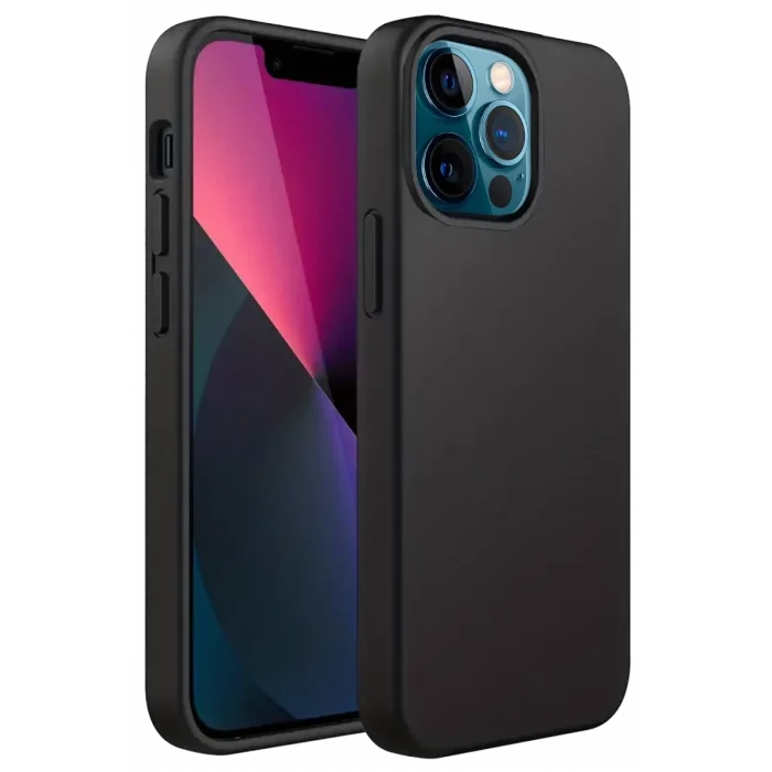Mey İthalat®   iPhone 12 Pro Kılıf First Silikon - Siyah