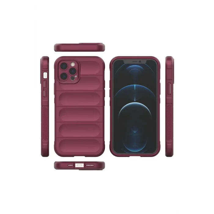 Mey İthalat®   iPhone 12 Pro Kılıf Optimum Silikon - Bordo