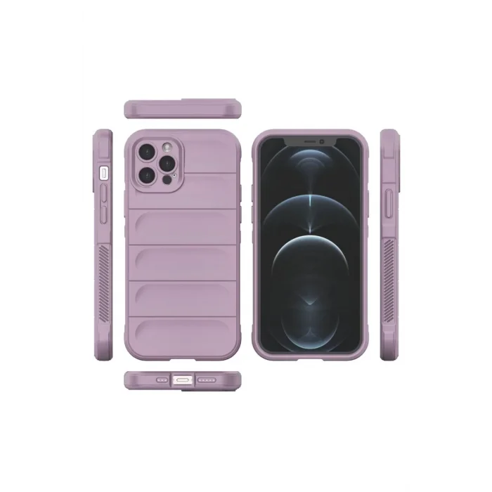 Mey İthalat®   iPhone 12 Pro Kılıf Optimum Silikon - Mor