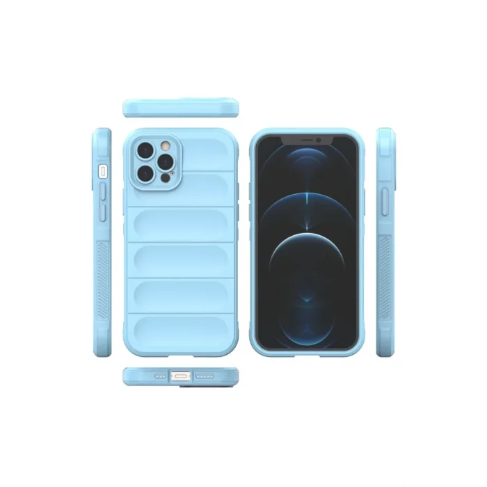 Mey İthalat®   iPhone 12 Pro Kılıf Optimum Silikon - Sky Blue