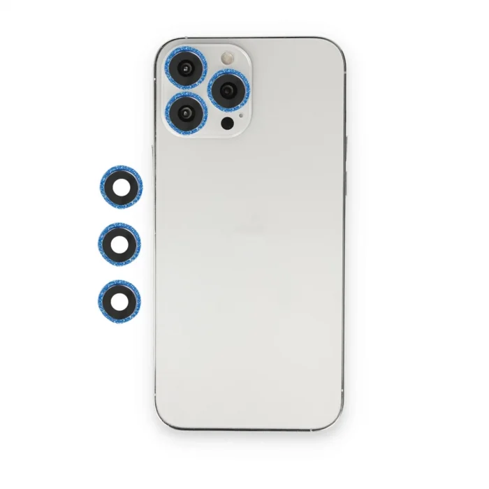Mey İthalat®   iPhone 12 Pro Shine Kamera Lens - Mavi