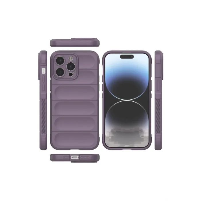 Mey İthalat®   iPhone 13 Pro Max Kılıf Optimum Silikon - Mor