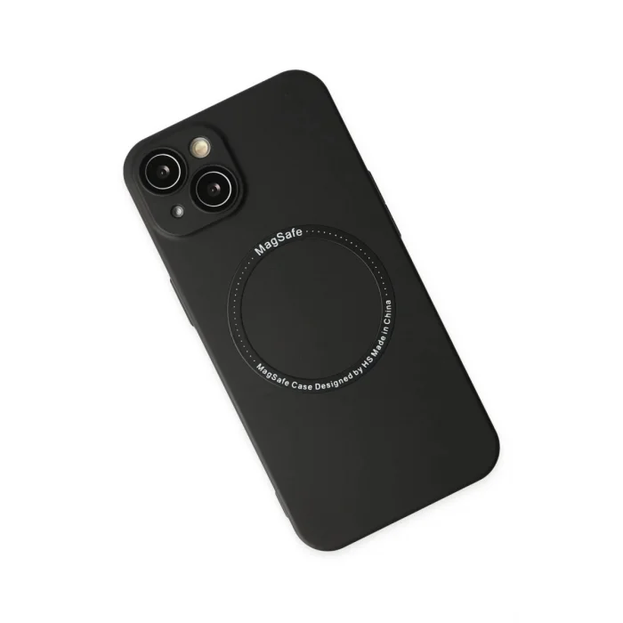 Mey İthalat®   iPhone 14 Plus Kılıf Jack Magneticsafe Lens Silikon - Siyah