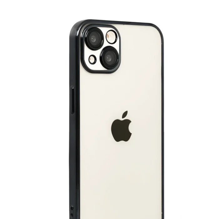 Mey İthalat®   iPhone 15  Lensli Silikon - Siyah