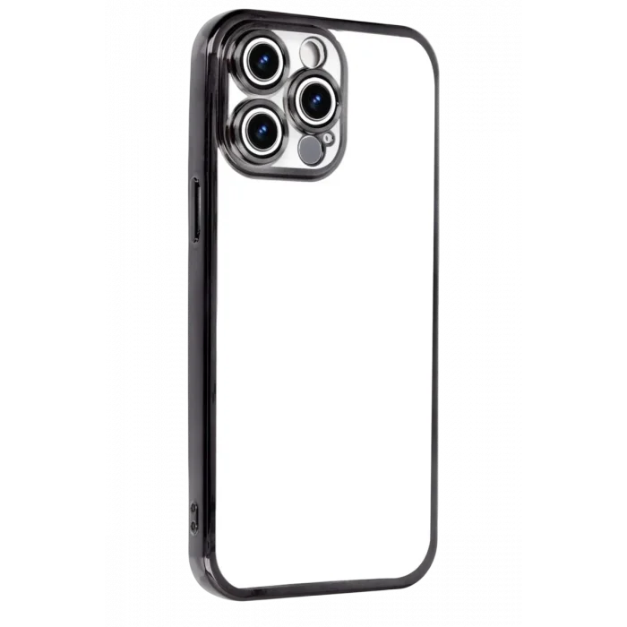 Mey İthalat®   iPhone 15 Pro Max  Lensli Silikon - Siyah
